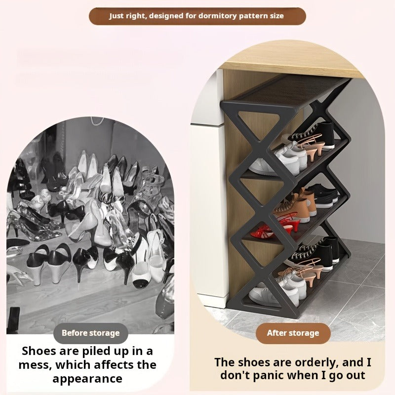 4-Layer X Shoe Rack – Durable Multi-Layer Home Storage Rack for Living Room & Bedroom Organization