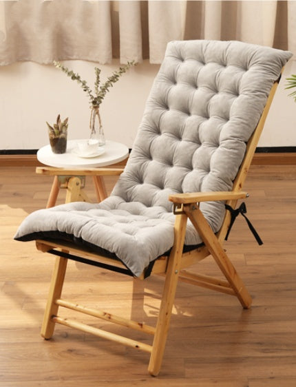 Non-Slip Rocking Chair Cushion Set with Thick Padding and Tufted Design Solid One-Piece Seat Pad & Back Cushion with Ties for Living Room Rocker