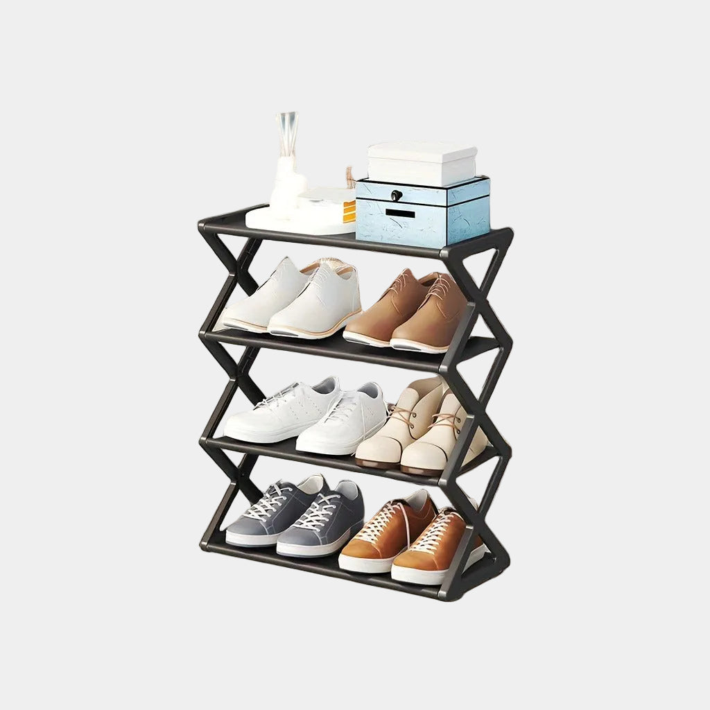 4-Layer X Shoe Rack – Durable Multi-Layer Home Storage Rack for Living Room & Bedroom Organization