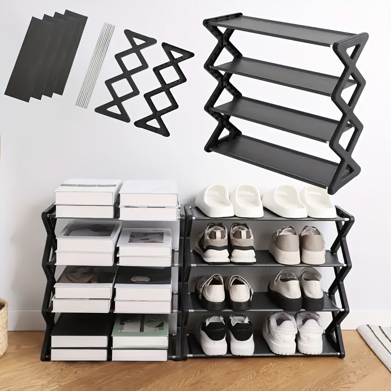 4-Layer X Shoe Rack – Durable Multi-Layer Home Storage Rack for Living Room & Bedroom Organization