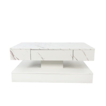 6.93IN High LED Coffee Table,Modern Coffee Table For Living Room,Living Room Tables,Large Living Room Furniture,LED Lights